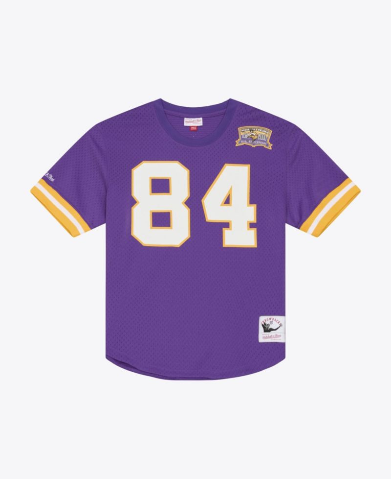Men's Randy Moss Purple Minnesota Vikings Retired Player Name & Number Mesh Top