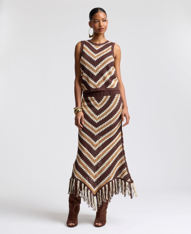 Women's Crochet Sleeveless Sweater