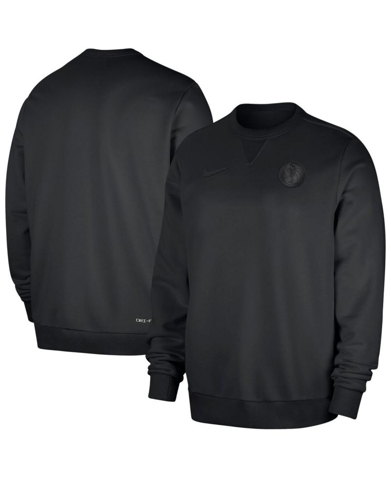 Men's Black Dallas Mavericks Authentic Standard Issue Travel Dri-FIT Pullover Sweatshirt