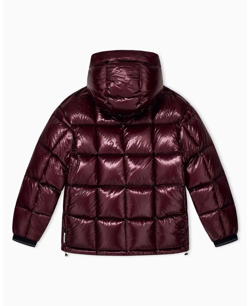 Men's Nylon Metallic Shine Down Hood with Jacket