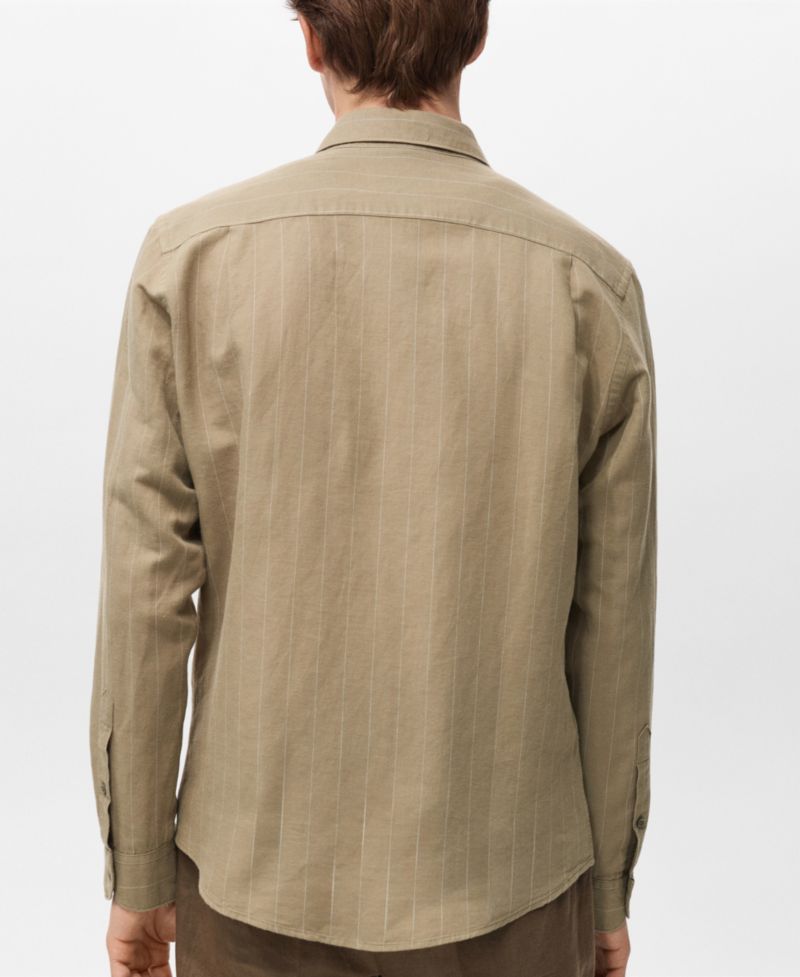 Men's Linen Pinstripe Shirt