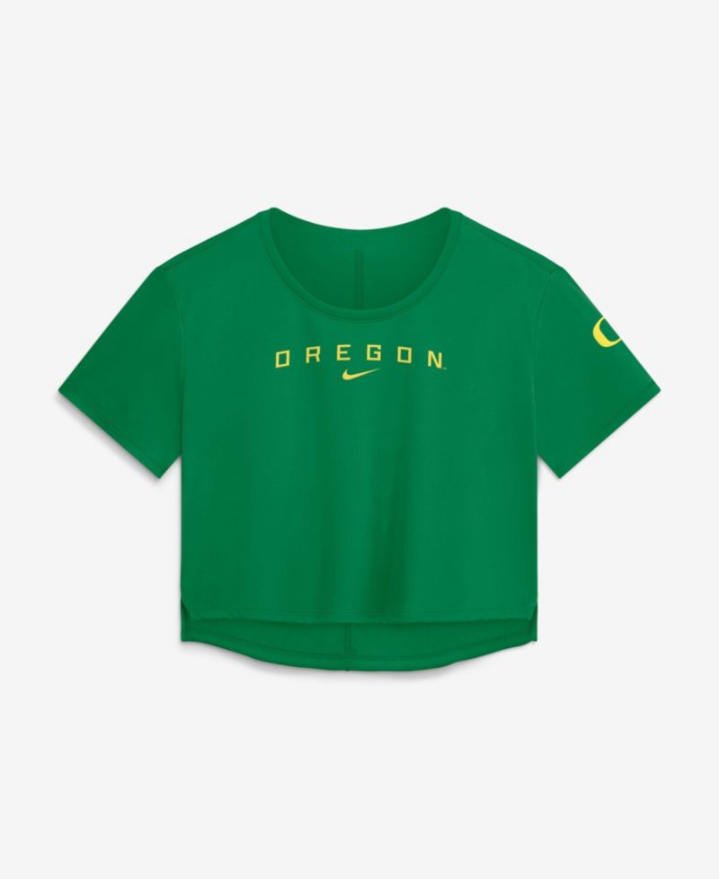 Women's Green Oregon Ducks Premium Performance Dri-FIT Cropped Top
