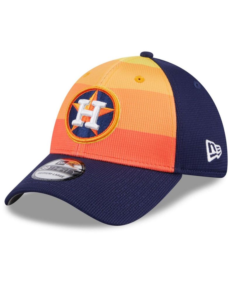 Men's Orange Houston Astros 2024 Batting Practice 39THIRTY Flex Hat