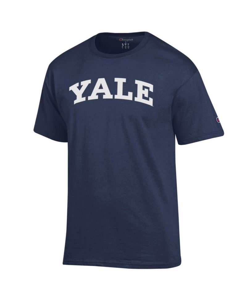 Men's Navy Yale Bulldogs Basic Arch T-Shirt