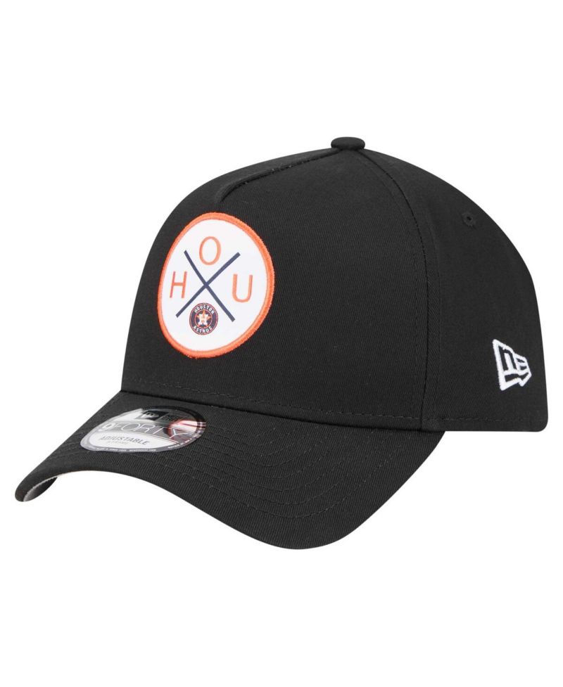 Men's Black Houston Astros 9FORTY A-Frame Adjustable Hat