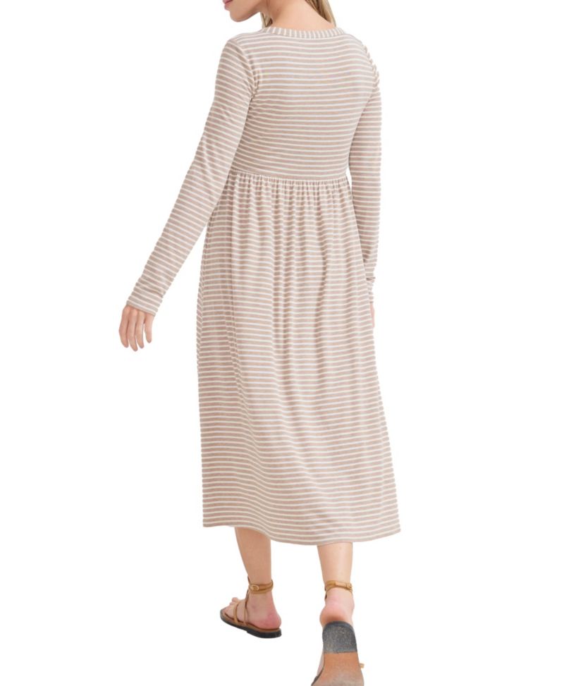 Maternity The Softest Rib Nursing Friendly Dress