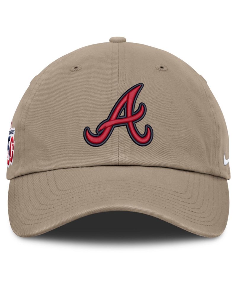 Men's Khaki Atlanta Braves Celebrating America's 250th Club Adjustable Hat