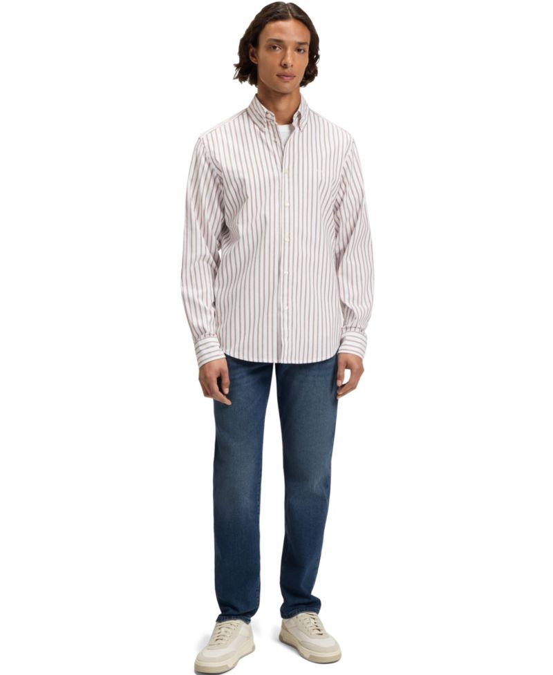 Men's Mid-Blue Comfort-Stretch Regular-Fit Jeans