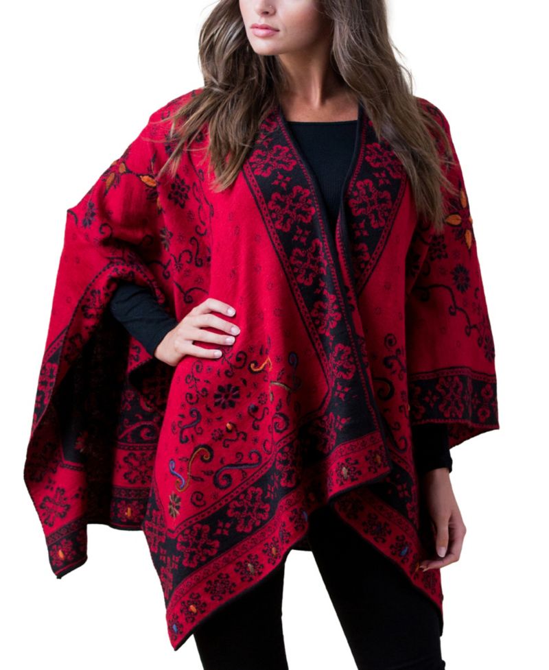 Reversible Alpaca Ruana