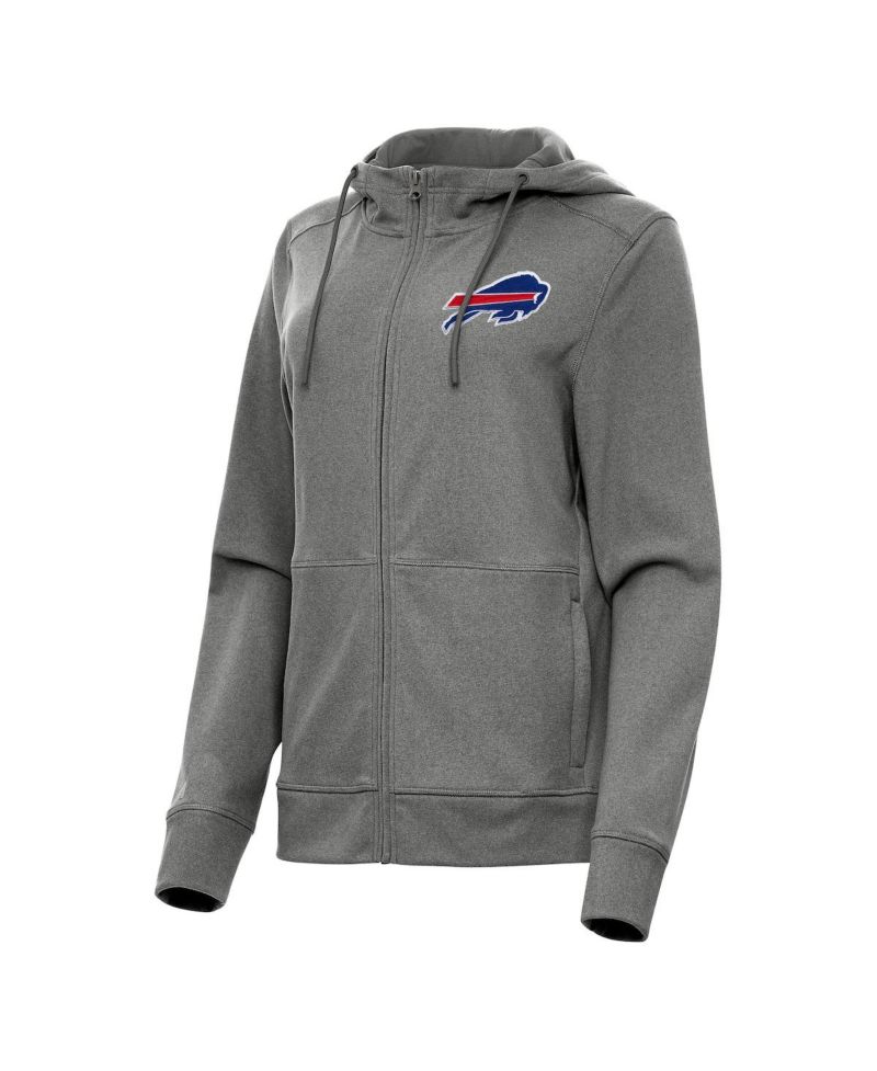 Women's Heather Charcoal Buffalo Bills Seeker Full-Zip Hoodie Jacket