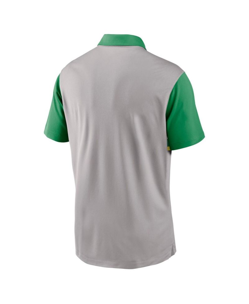 Men's Gray/Green Oregon Ducks Vapor Performance Polo Shirt