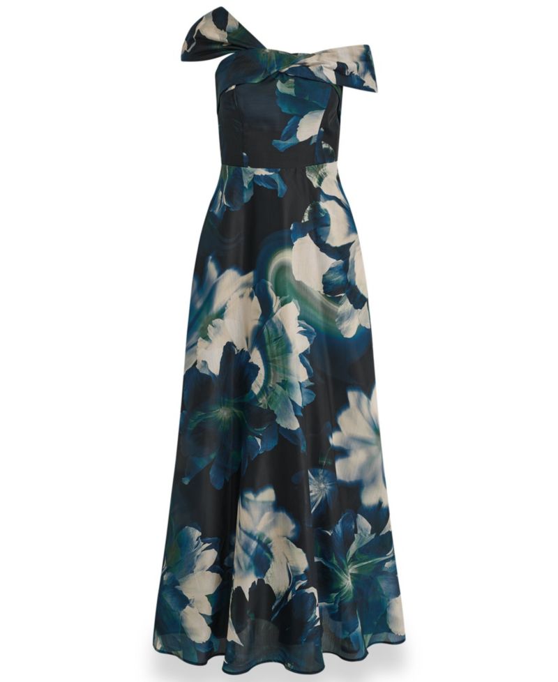 Women's Floral-Print Off-the-Shoulder Gown
