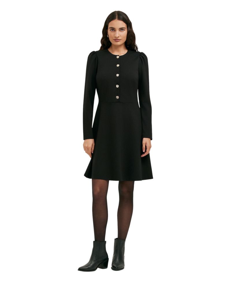 Women's Rae Ponte Long-Sleeve A-Line Dress