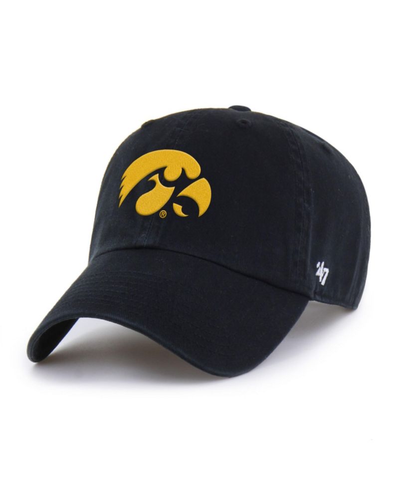 Men's Black Iowa Hawkeyes Americana Heritage Clean Up Adjustable Hat