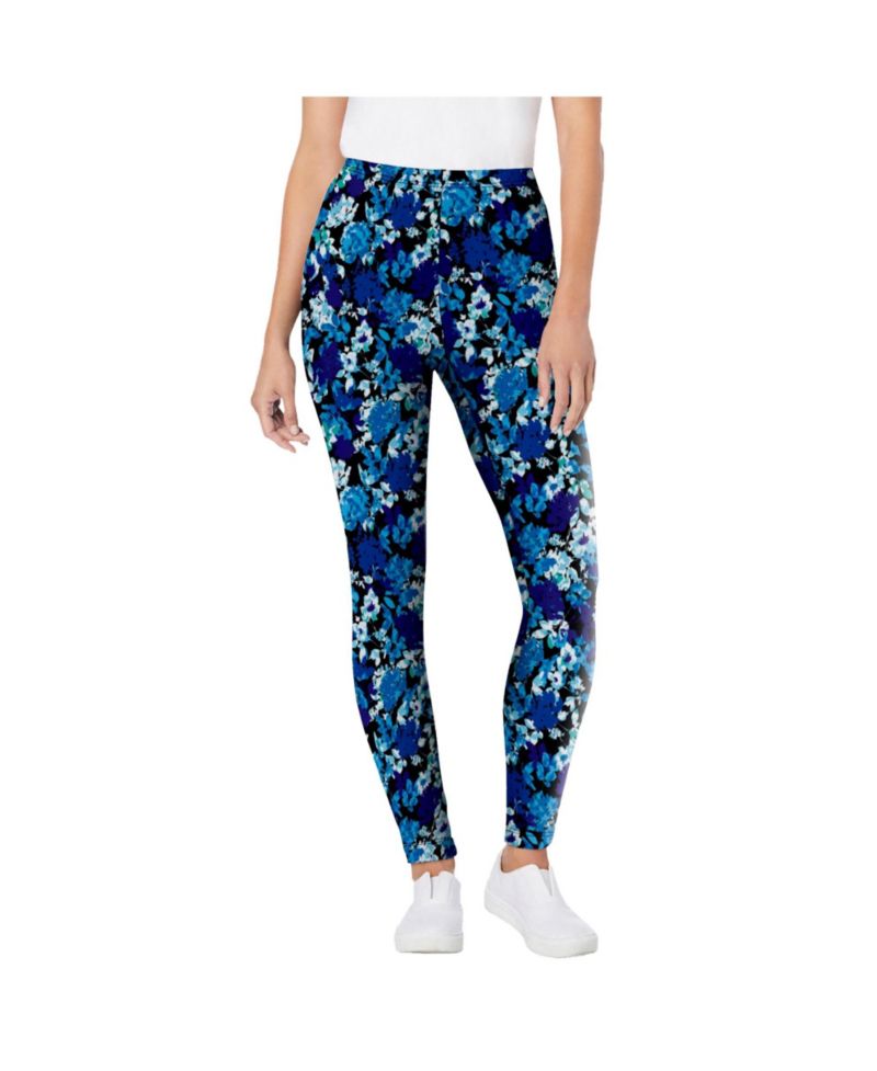 Women's Within Tall Stretch-Cotton Knit Pull-On Printed Leggings