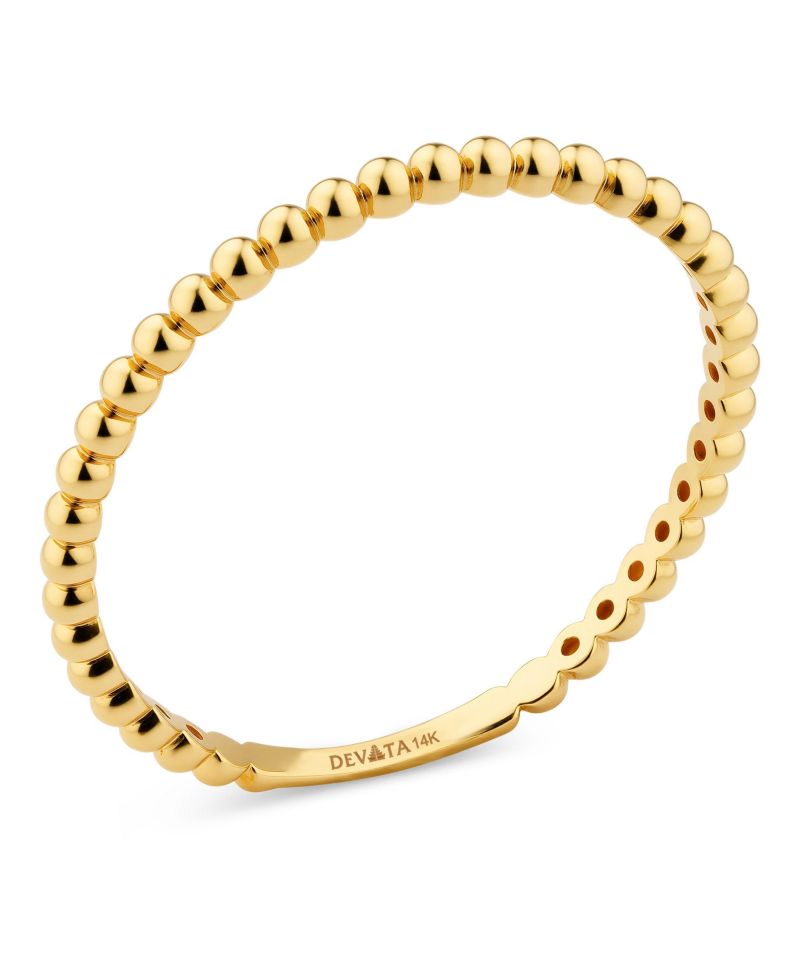 Beaded Ball Ring in 14K Gold