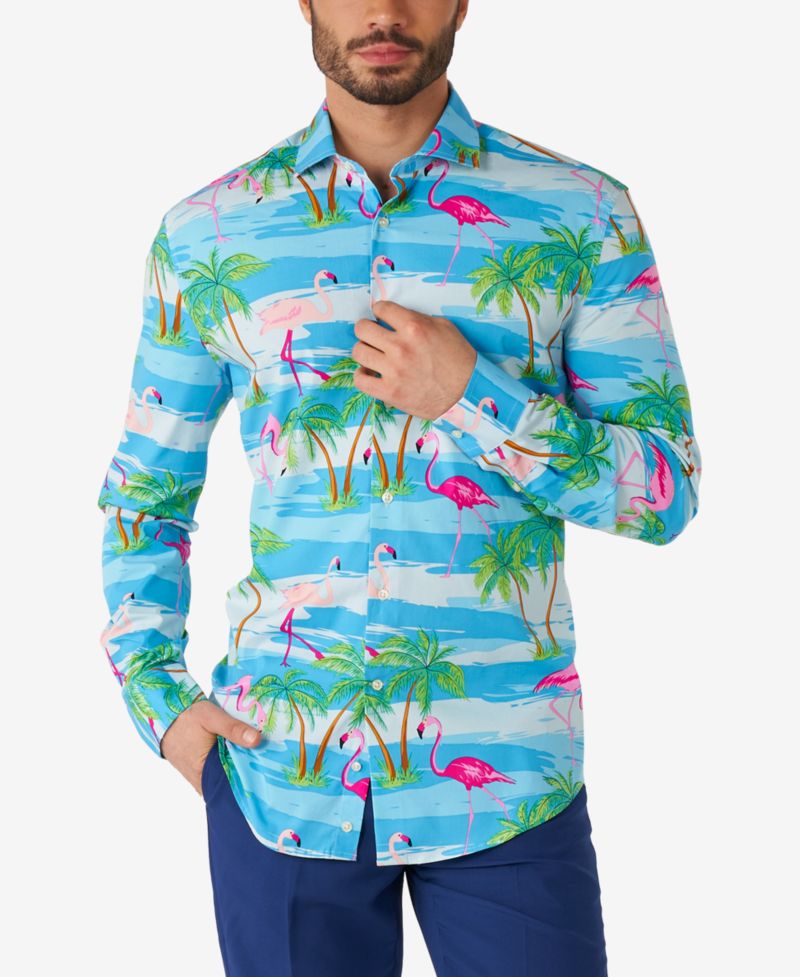 Men's SHIRT LS Flaminguy