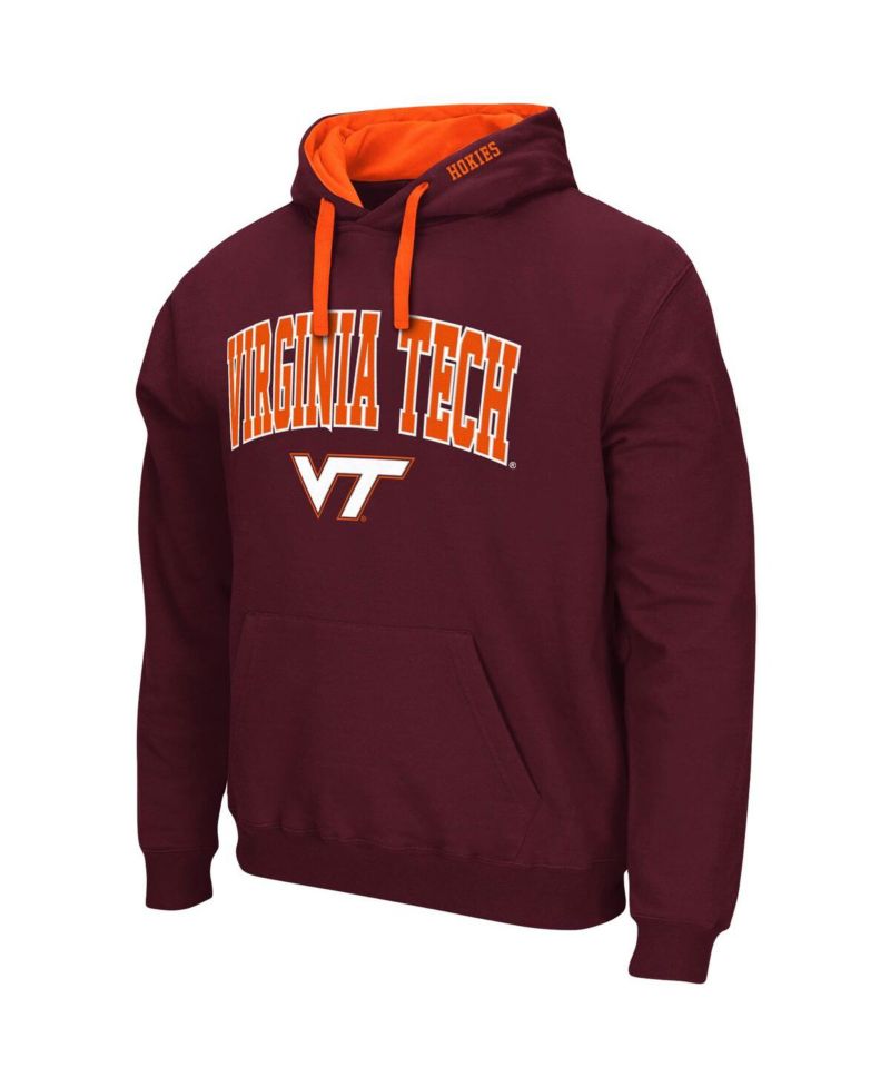 Men's Maroon Virginia Tech Hokies Big and Tall Arch and Logo 2.0 Pullover Hoodie