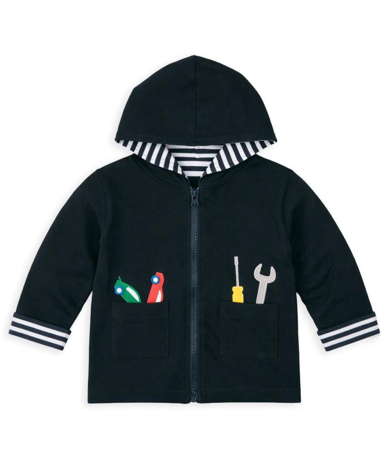 Baby Boy (12M-24M) Reversible Jacket With Cars and Tools