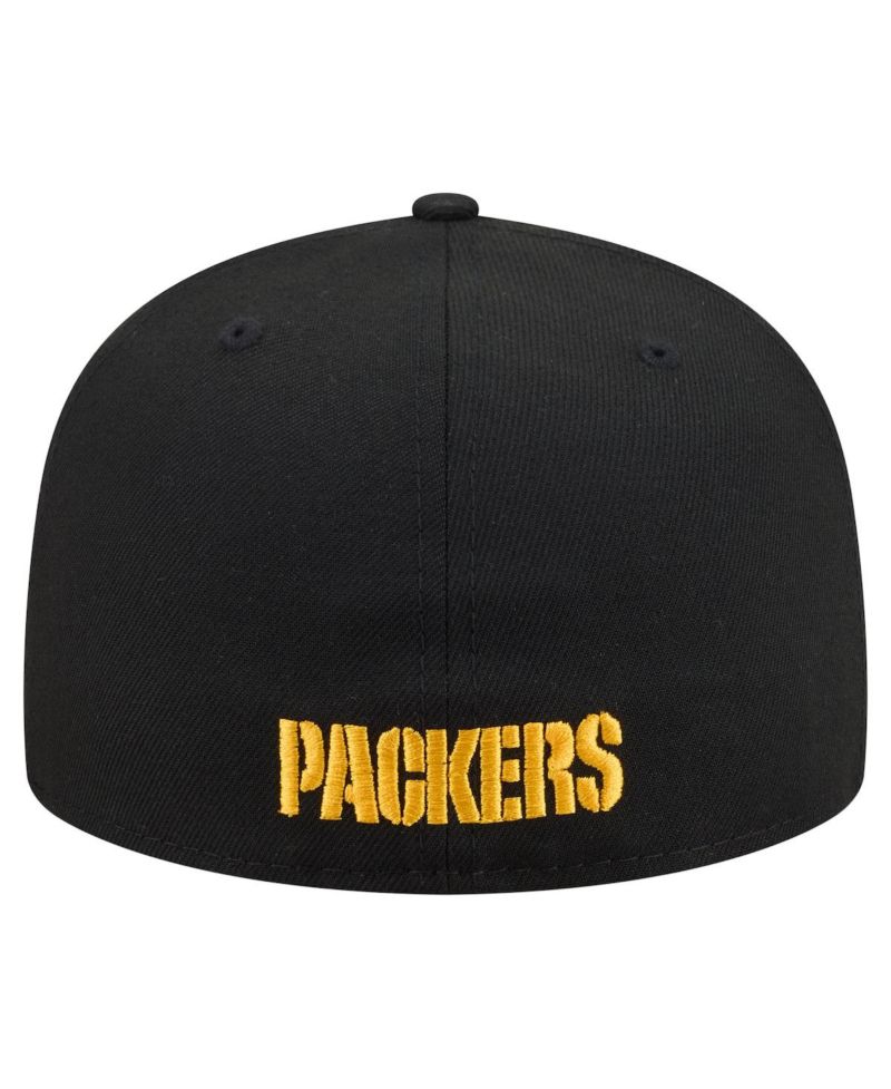 Men's Black Green Bay Packers 59FIFTY Fitted Hat