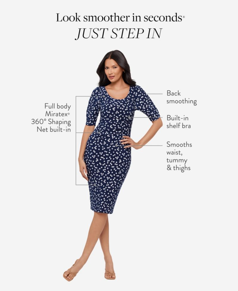 Women's Scoop Neck Pull-On Shaping Dress