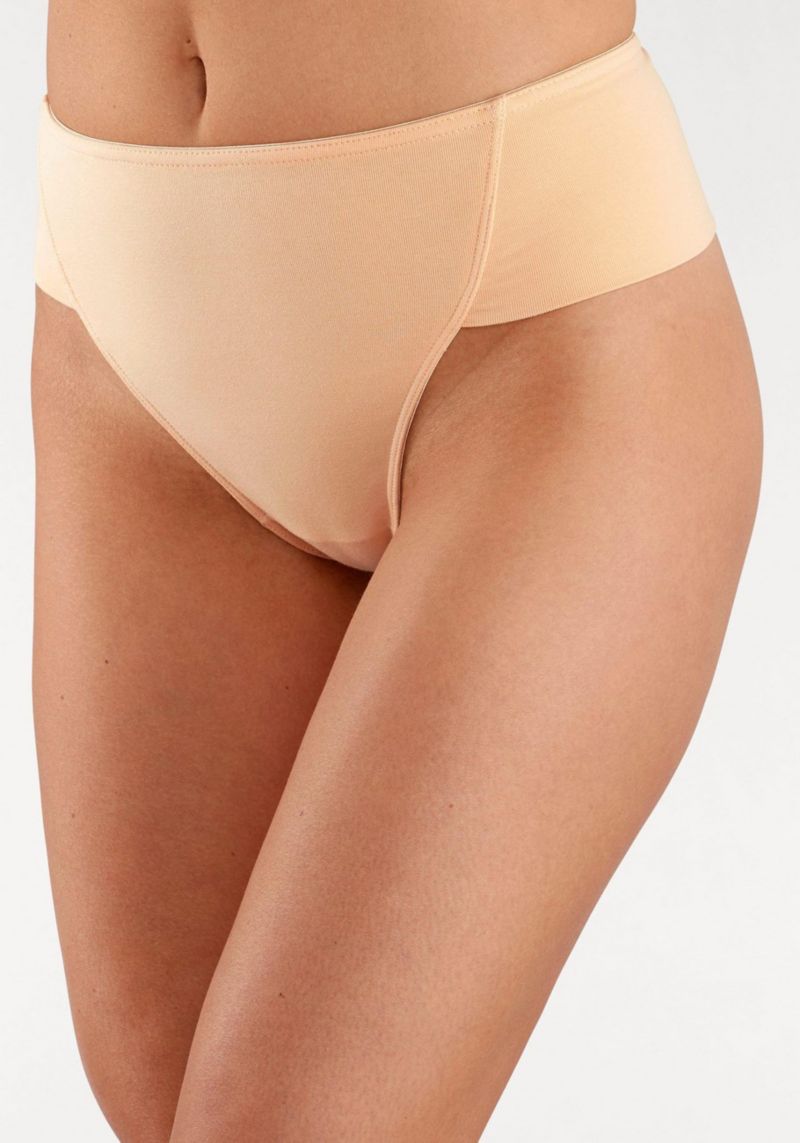 Women's Cotton 3-Pack Control Thongs Minimal-Coverage Shapewear Bottom