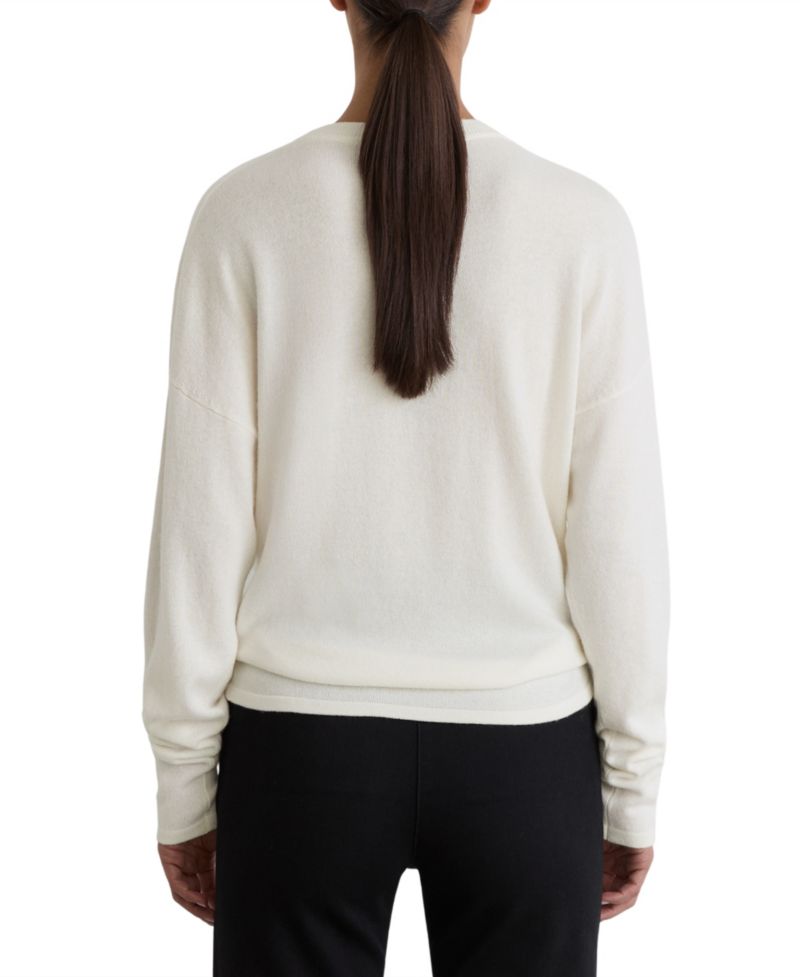 Women's Colette Wool-Blend Reverse-Seam Sweater with Cashmere