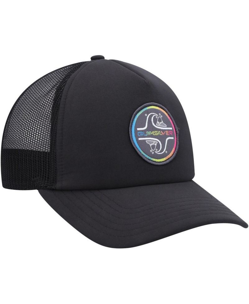 Quicksilver Men's Black Groundswell Trucker Snapback Hat