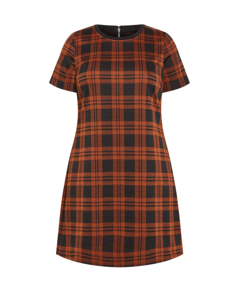 Women's Check Love Shift Mini Dress