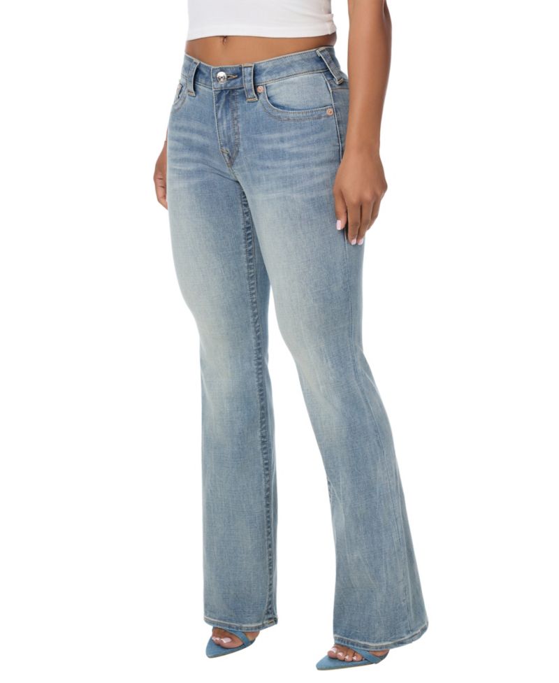 Women's Super T Stretch Light Rinse Mid-Rise Bootcut Jeans