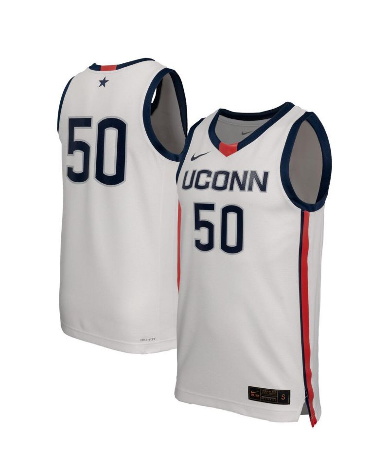 Men's White UConn Huskies Replica Basketball Jersey