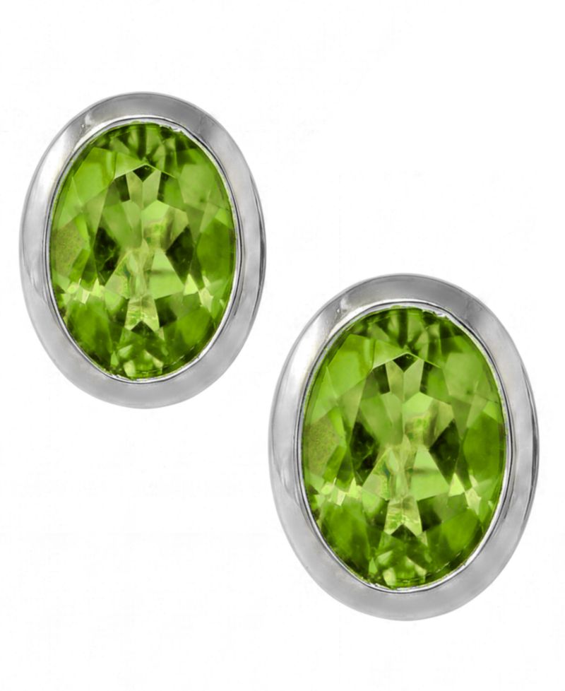 Peridot (1-1/2 ct. t.w.) Stud Earrings in Sterling Silver (Also Available in Amethyst, Blue Topaz, Garnet, & Citrine)