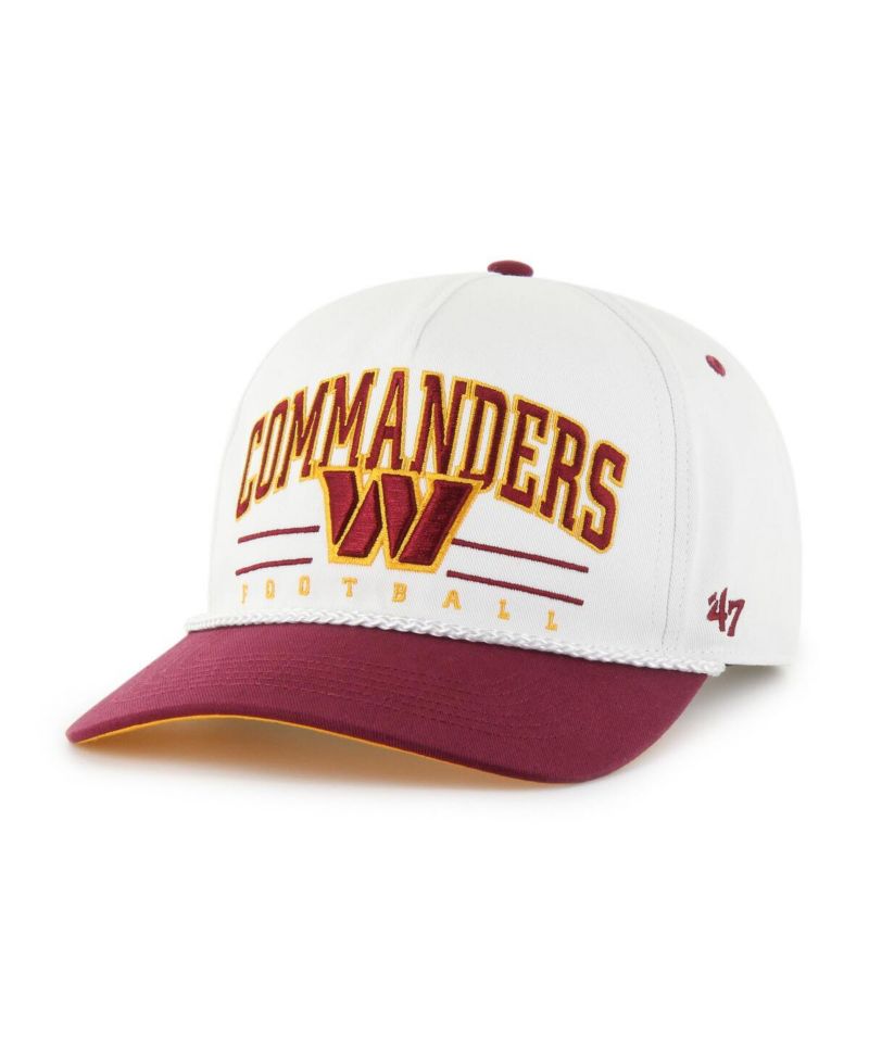 Men's White/Burgundy Washington Commanders Roscoe Two-Toned Hitch Adjustable Hat