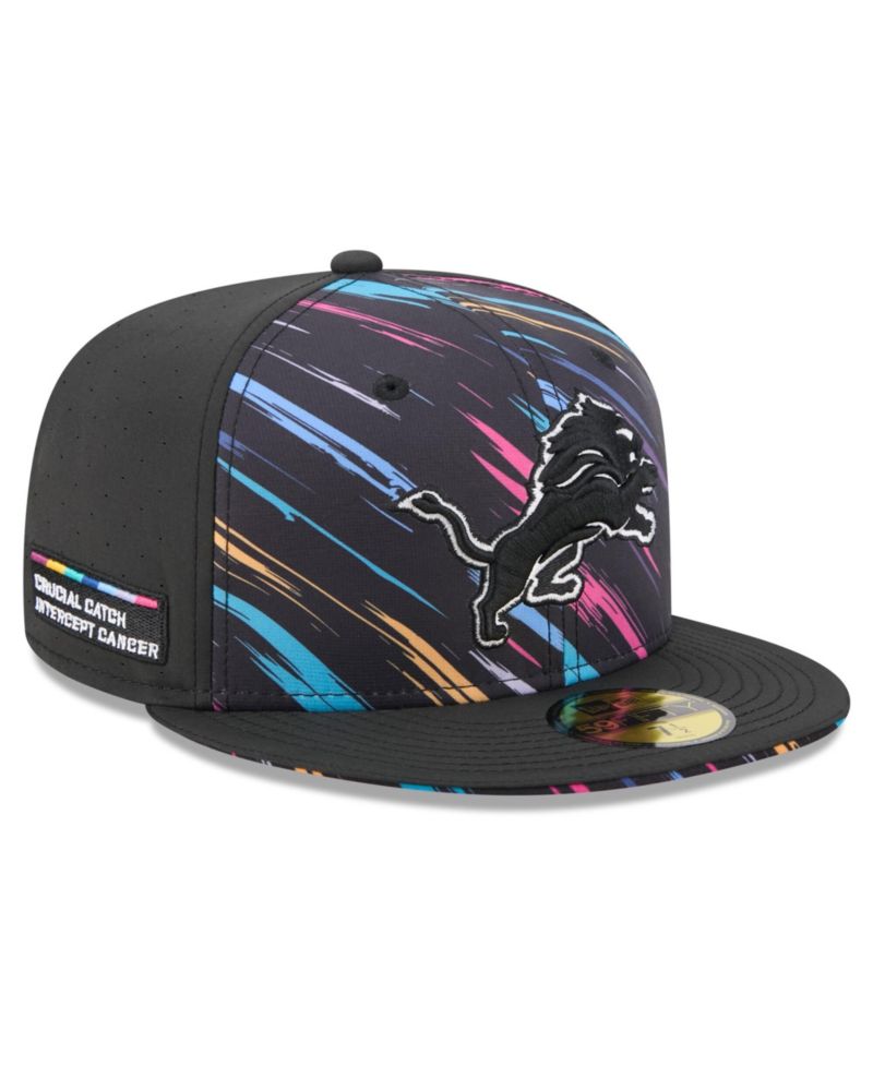 Men's Black Detroit Lions 2026 NFL Cruical Catch 59FIFTY Fitted Hat