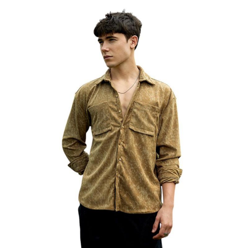 Men's Faded Corduroy Oversized Shirt