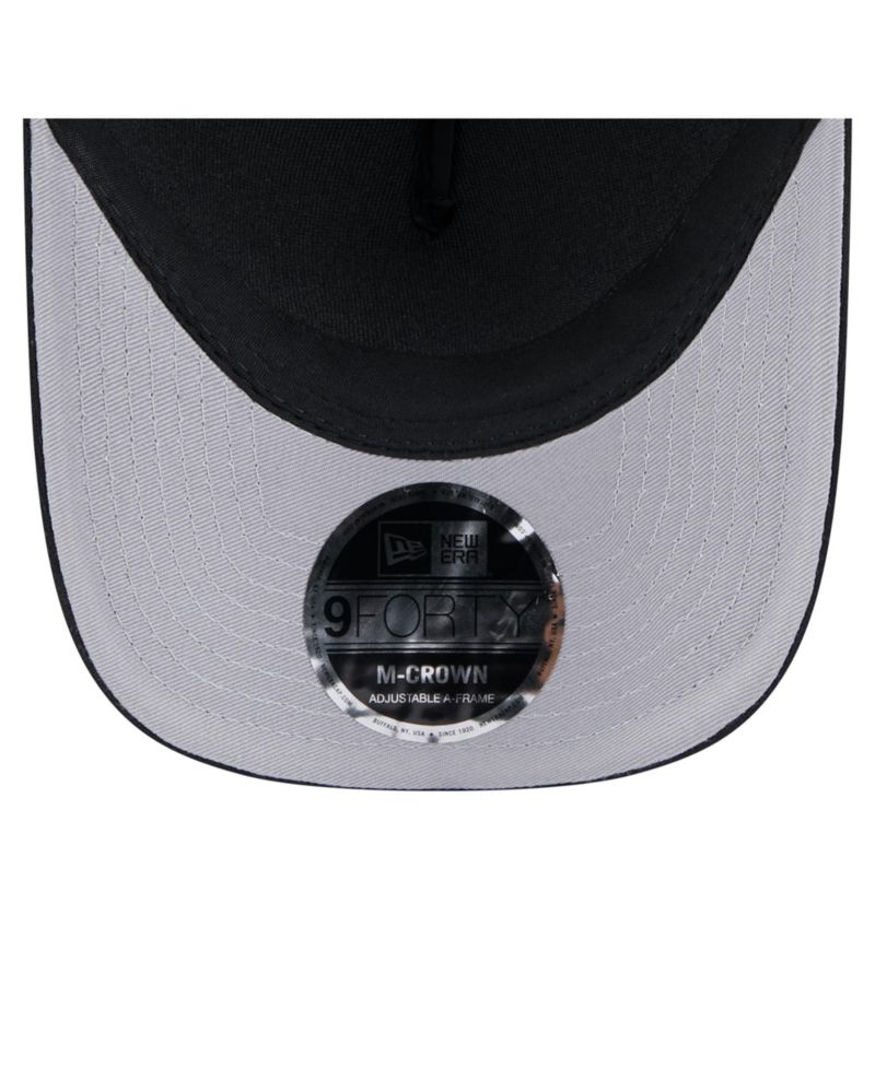 Men's Black Chicago Cubs Gradient 9FORTY A-Frame M-Crown Trucker Adjustable Hat