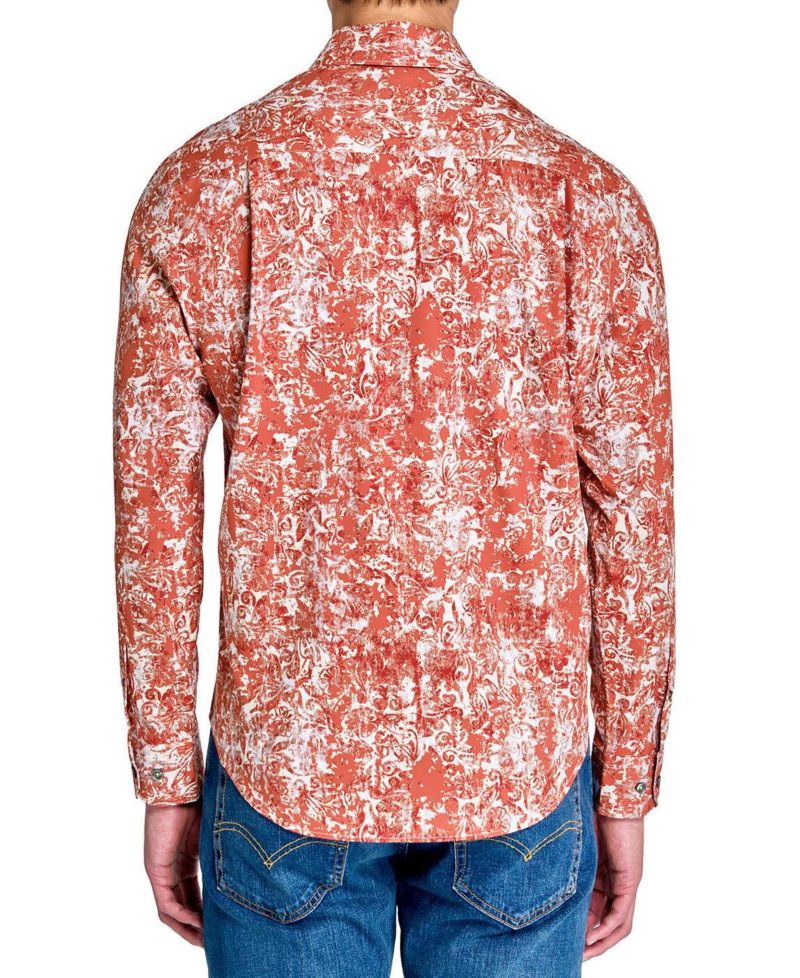 Men's Regular Fit 4-Way Stretch Performance Long Sleeve Button Down