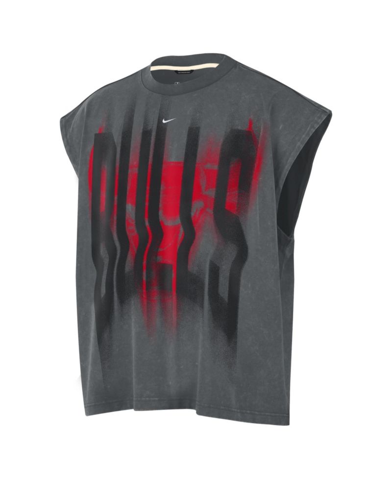 Men's Charcoal Chicago Bulls 2026 Standard Issue Pre-Game Sleeveless Top