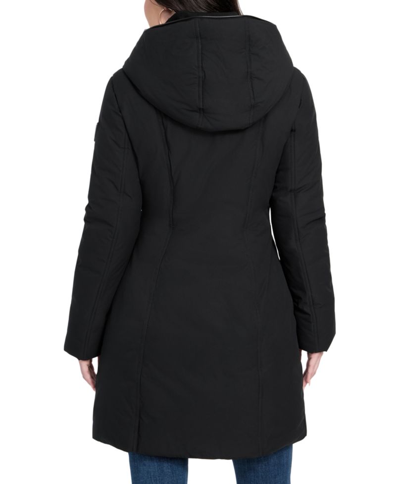Women's Asymmetric Zip-Front Hooded Puffer Coat