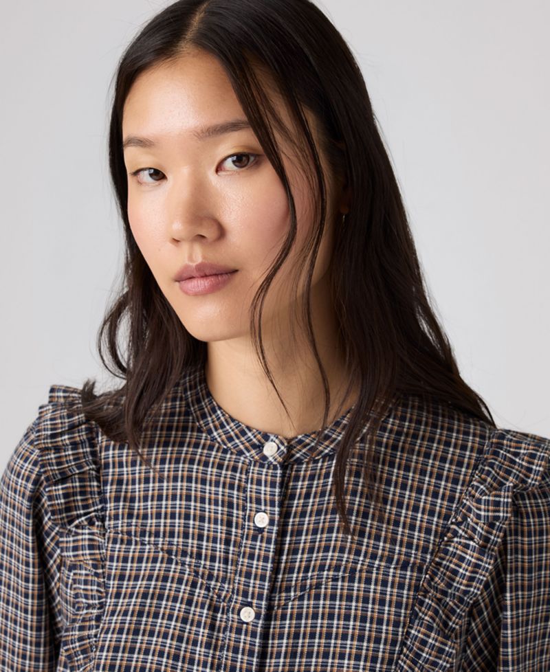 Women's Jessie Western Plaid Flannel Blouse
