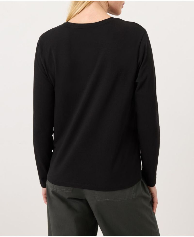 Women's Luxe Essential Crewneck Long Sleeve Tee Made with Organic Cotton