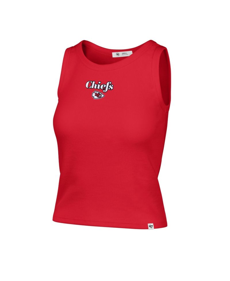 Women's Kansas City Chiefs Cropped Ribbed Tank Top