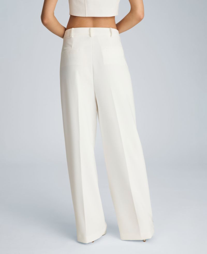 Women's High-Rise Pintuck Zip Sides Pants