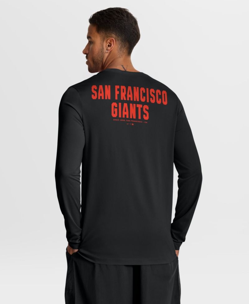 Men's Black San Francisco Giants 2-Hit Legend Dri-FIT Long Sleeve T-Shirt