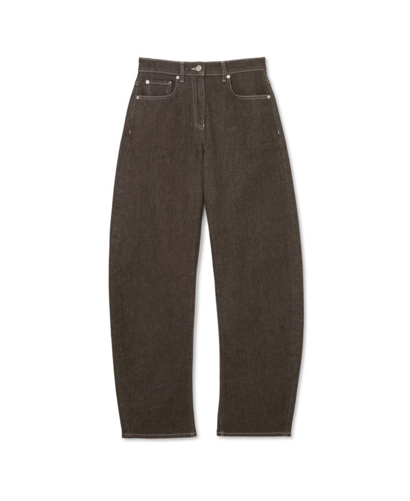 Women's Barrel-Leg Topstitched Jeans