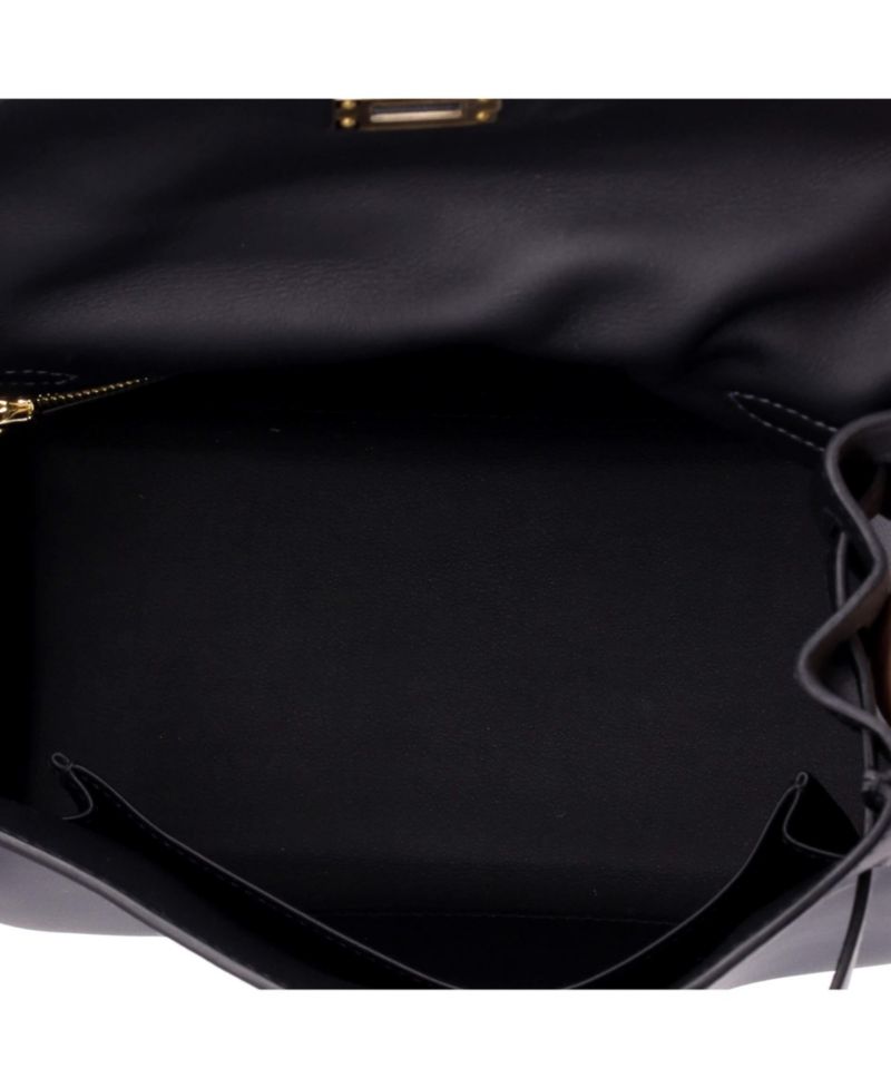 Kelly 25 Handbag Verso Swift with Permabrass Hardware