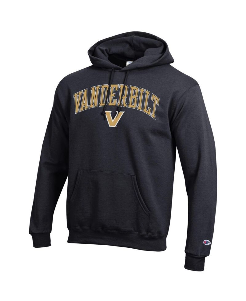 Men's Black Vanderbilt Commodores Arch Over Logo Pullover Hoodie