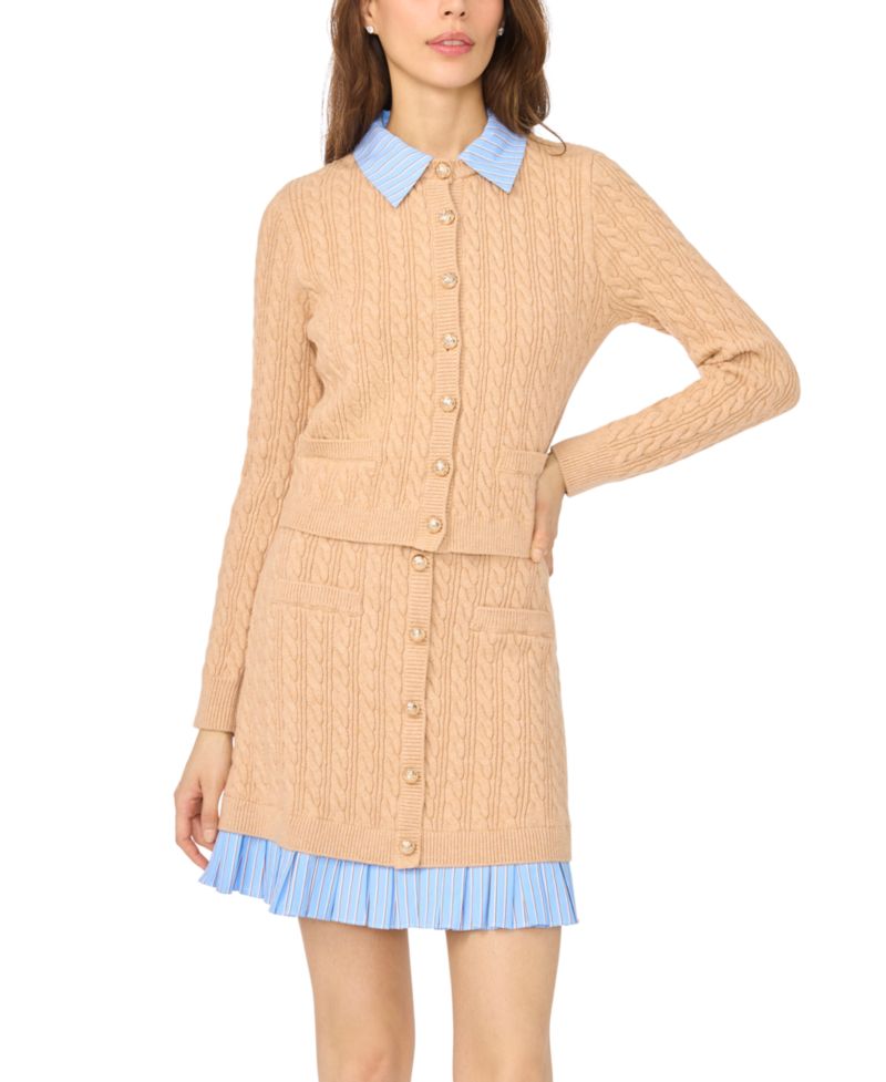 Women's Cable-Knit A-Line Mini Skirt