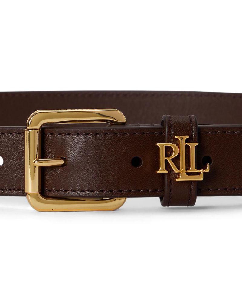 Women's Logo-Keeper Leather Skinny Belt