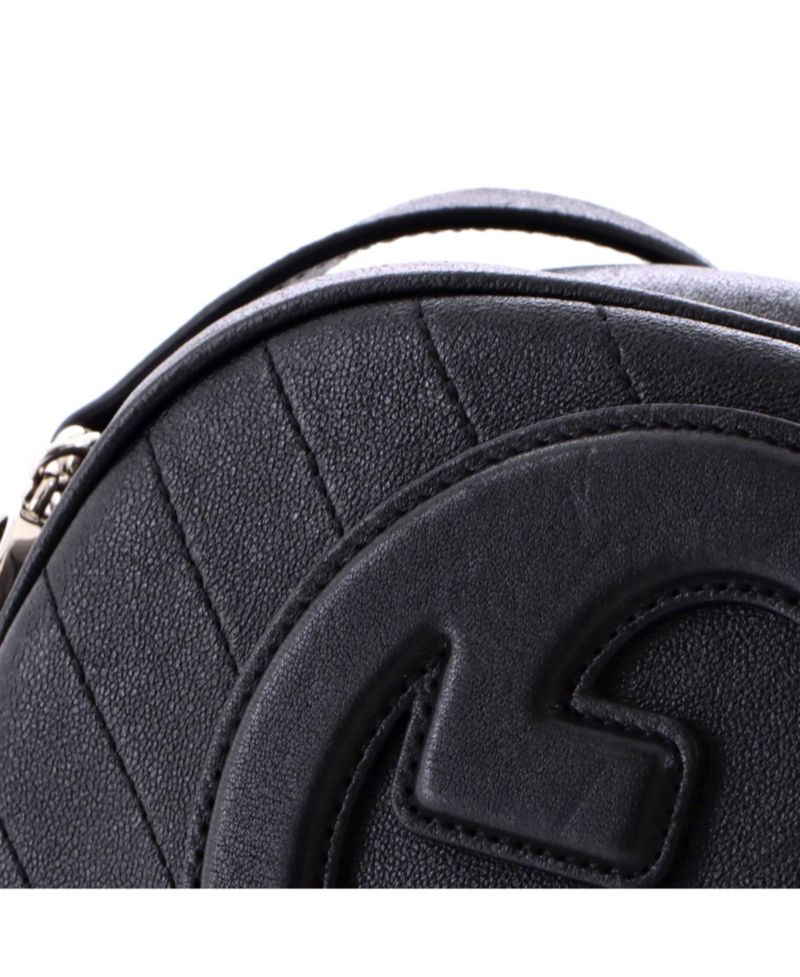 Blondie NM Round Camera Bag Diagonal Quilted Leather